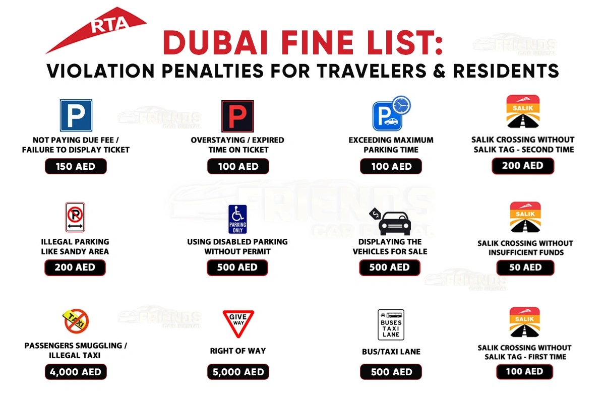 Dubai Fine List: Violation Penalties for Travelers & Residents